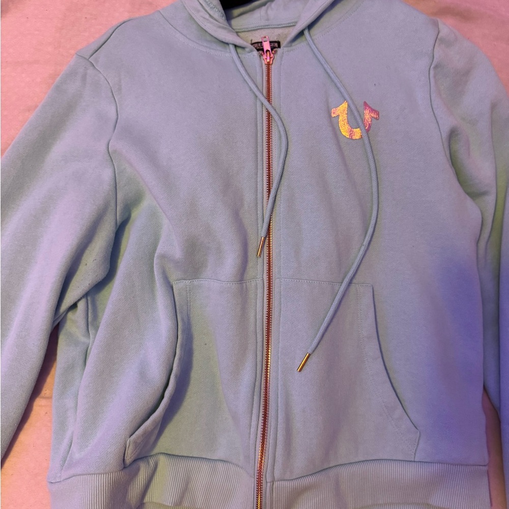 True Religion Light Blue Women's Hoodie